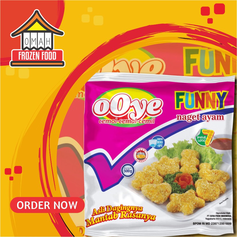

Ooye Funny Naget Ayam 250gr (NON COD DILUAR KOTA JATENG)