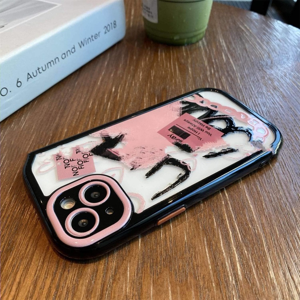 Soft Case Desain Artworks Dua Warna Untuk IPhone 12 13 11 Pro Max X Xs Max Xr 5524