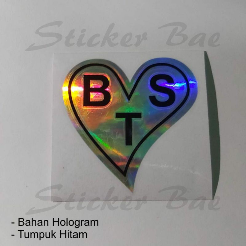 Stiker custom love nama Bts yoongi jungkook bisa nama kamu