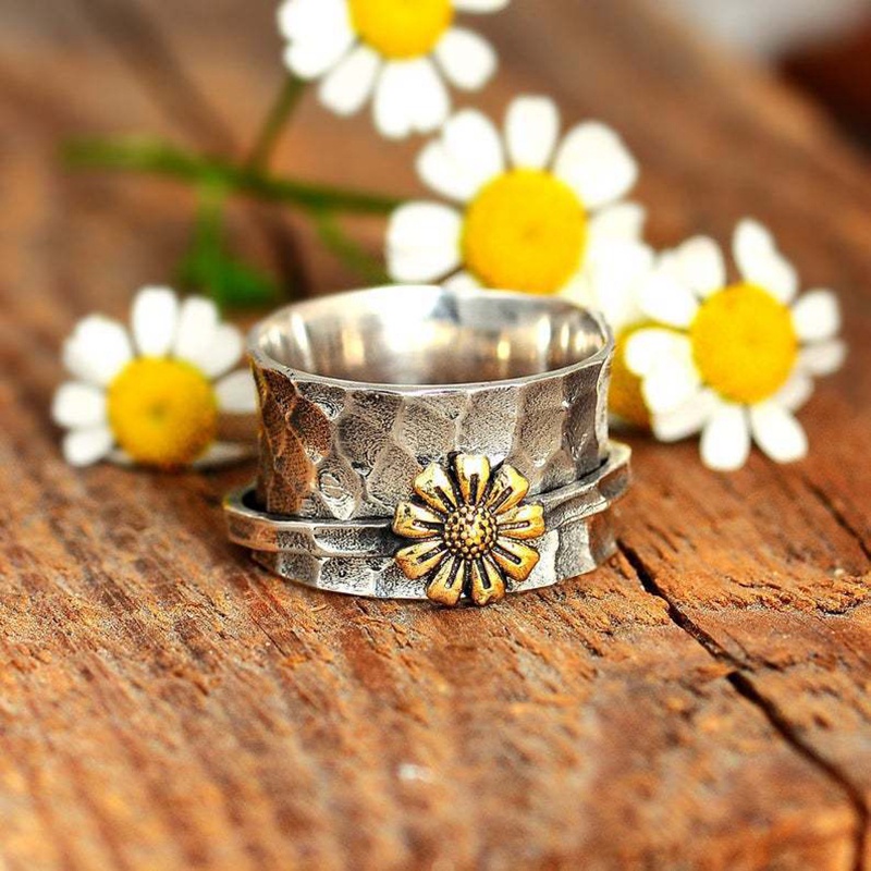 Cincin Bentuk Bunga Daisy Gaya Eropa Dan Amerika