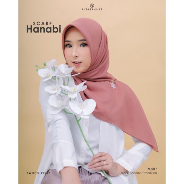 Alfasa Hijab Hanabi Scarf Jilbab Segiempat Voal Sahara Premium