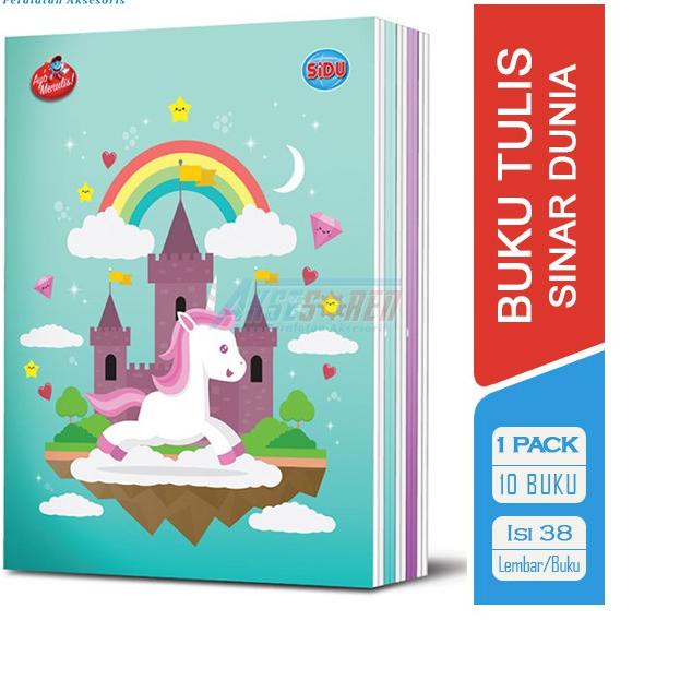 

Update - Buku Tulis Sekolah Sinar Dunia Isi 38 Lembar/ 10 Buku / Write Book Sidu 1 Pack