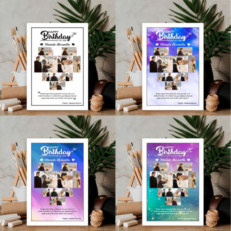 Gift Custom Foto Kolase Love