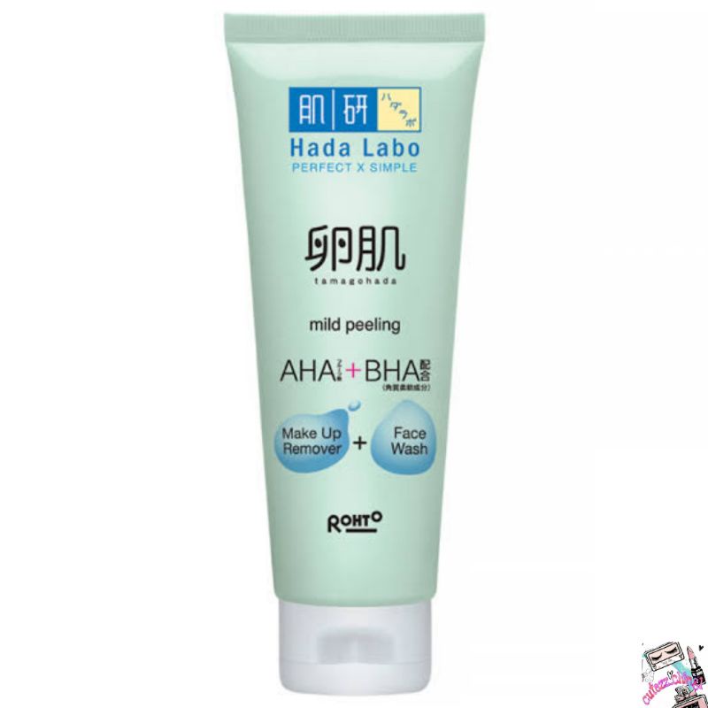 ☃Cutezz_Ching1☃Hada Labo Tamagohada Mild Peeling Make up Remover + Face Wash