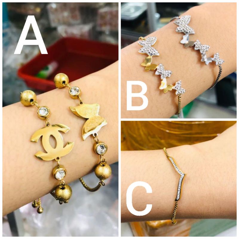 Titanium Gelang Tangan Serut 6922b