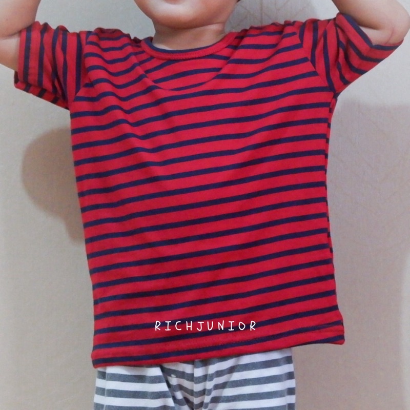 Oblong Kids COMBED 24s - Kaos Oblong Anak Harian Bahan Combed 24s Motif Stripe