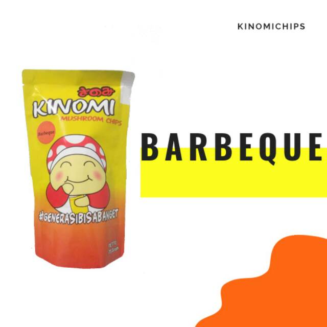 Keripik jamur kinomi rasa barbeque