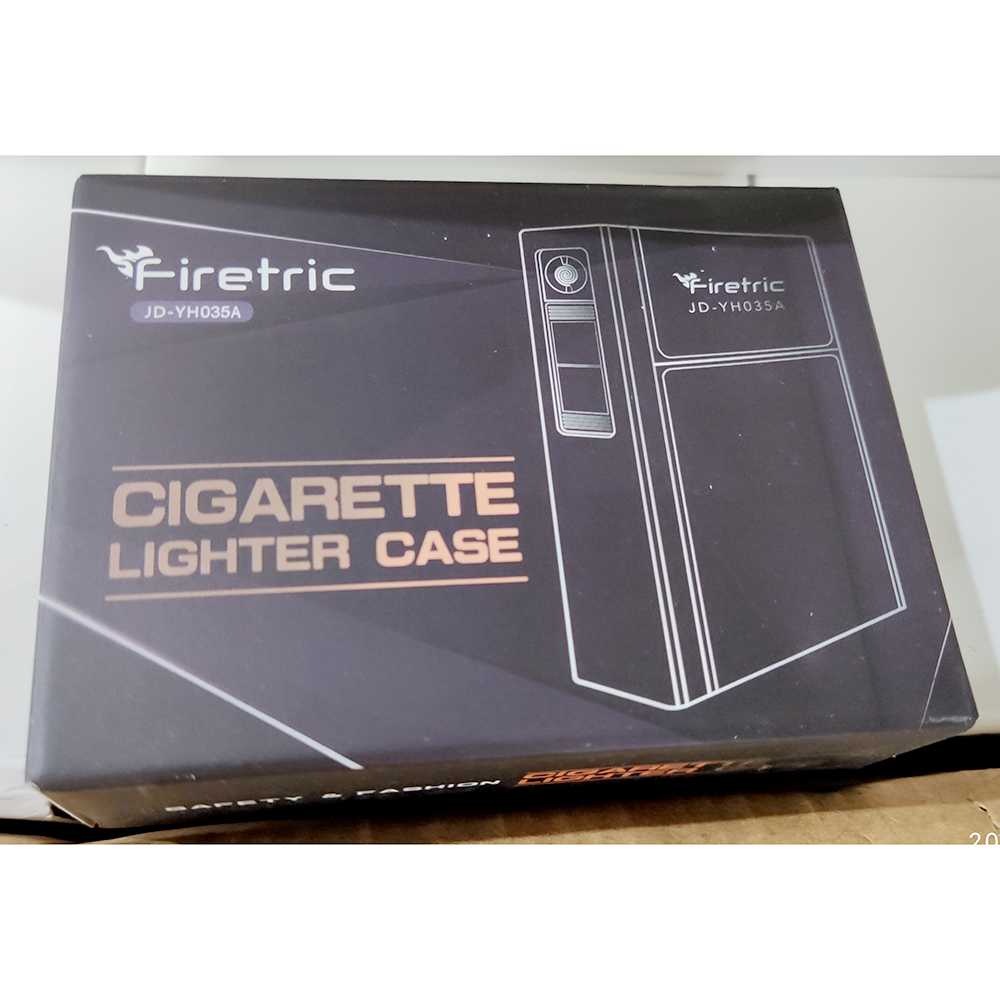 Kotak Rokok Elegan 20 Slot Dengan Korek Api Elektrik Isi Ulang Removable / Tempat Rokok Keren Unik Aesthetic Praktis Elegan Murah / Kotak Box Wadah Tempat Penyimpanan Rokok 20 Batang Plus Korek Api Elektrik Usb / Kotak Bungkus Rokok Alumunium Anti Karat