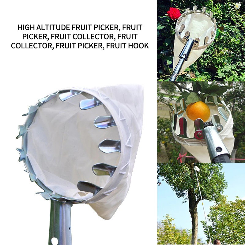 Jaring Net Pemetik Buah Garden Fruit Picker Collection Head Tool - A48 - Silver