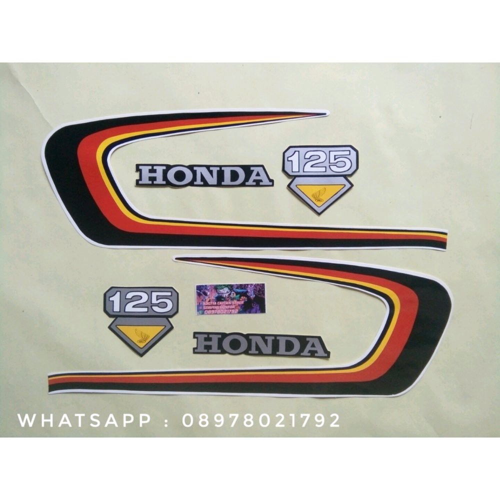Stiker Lis Striping Sticker Standar CB 125 Tahun 1975