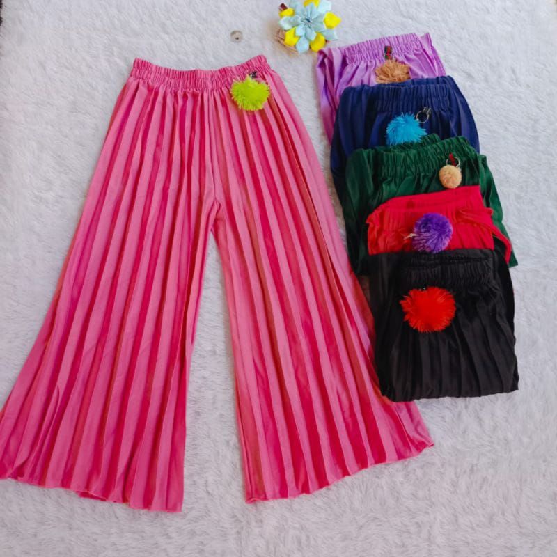 kulot PLISKET anak 10-13 tahun kulot pompom anak fashion anak prempuan