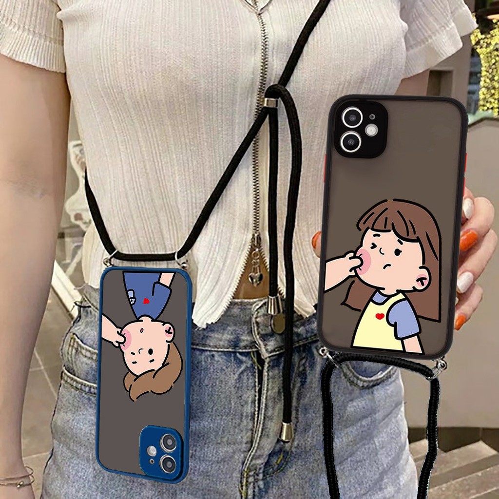MY CHOICE CASE SOFTCASE TALI LANYARD  HP SAMSUNG J7 PRIME J8 2018 A01 CORE A2 CORE NOTE 9 NOTE 10 PL