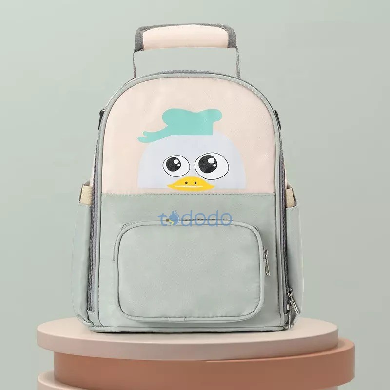 Tas Cooler Bag Simpan &amp; Membawa Asi / Lunch Box Bekal Perlengkapan Bayi / Multifungsi Diaper Bag Duck Series Waterproof / Popok Backpack Ransel Bayi Multifunction