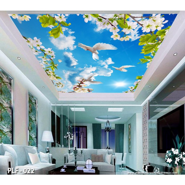 WALLPAPER PLAFON WALLPAPER PLAFON LANGIT CERAH 1 BHN VINYL STIKER - PLF - 022