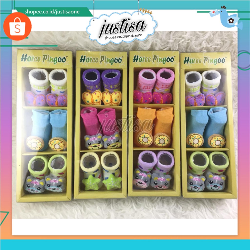 Promo !! PROMO!! KAOS KAKI BAYI ISI 3 - Kaos Kaki Horee Pingo ISI 3 - KAOS KAKI BAYI MURAH