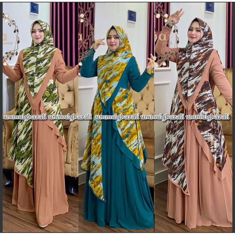 MULAN SET SYAR'I BY IRNA GALLERY ORI 100%