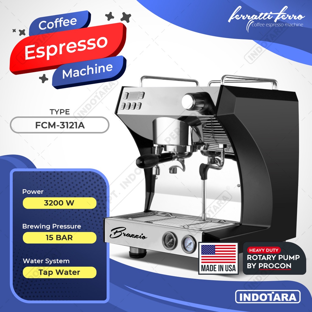 Mesin Kopi Espresso / Espresso Machine Ferratti Ferro FCM3121A