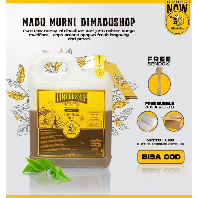 

PROMO Madu Asli Murni 1kg Nektar Multiflora 100% Pure Raw Honey MURAH