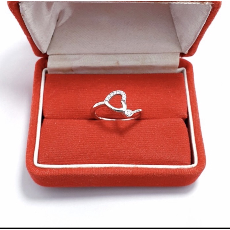 Cincin love cincin cewek perak 925 lapis emas putih cincin cewek love perak