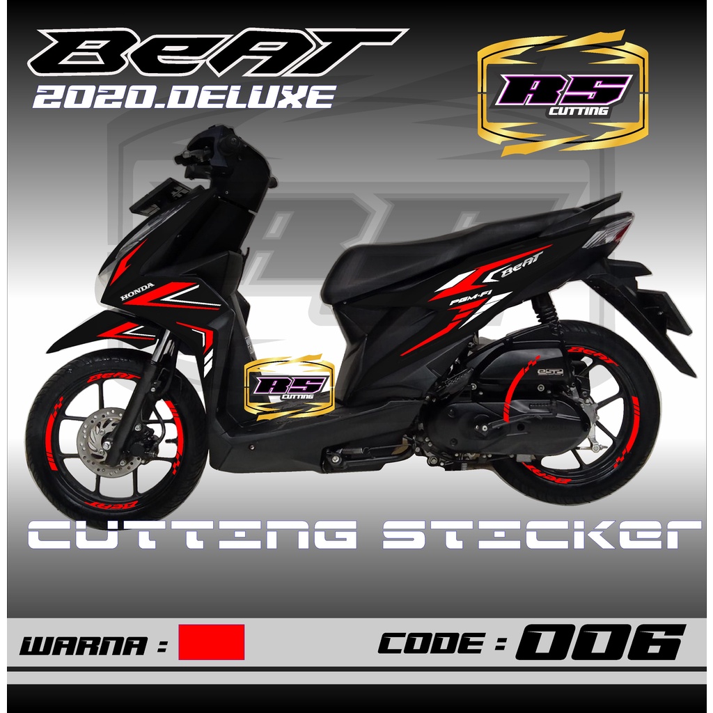 RYA Cutting Sticker Beat Deluxe & Velg Beat - List Variasi motor Beat aksesoris Motor Beat Deluxe St