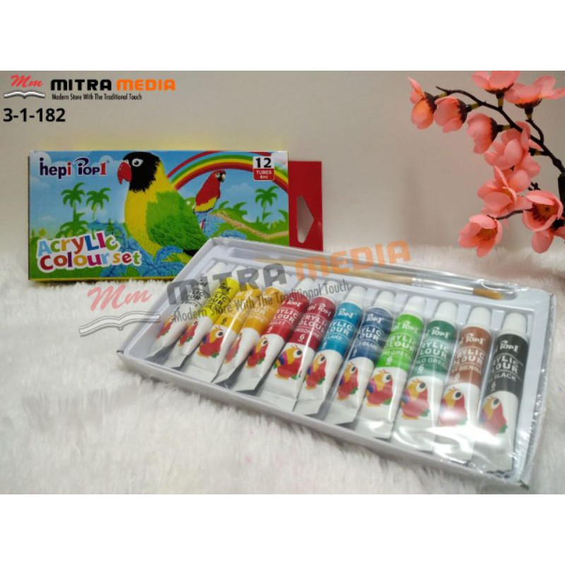 

CAT ACRYLIC SET 12 WARNA / CAT AKRILIK 6ML MURAH