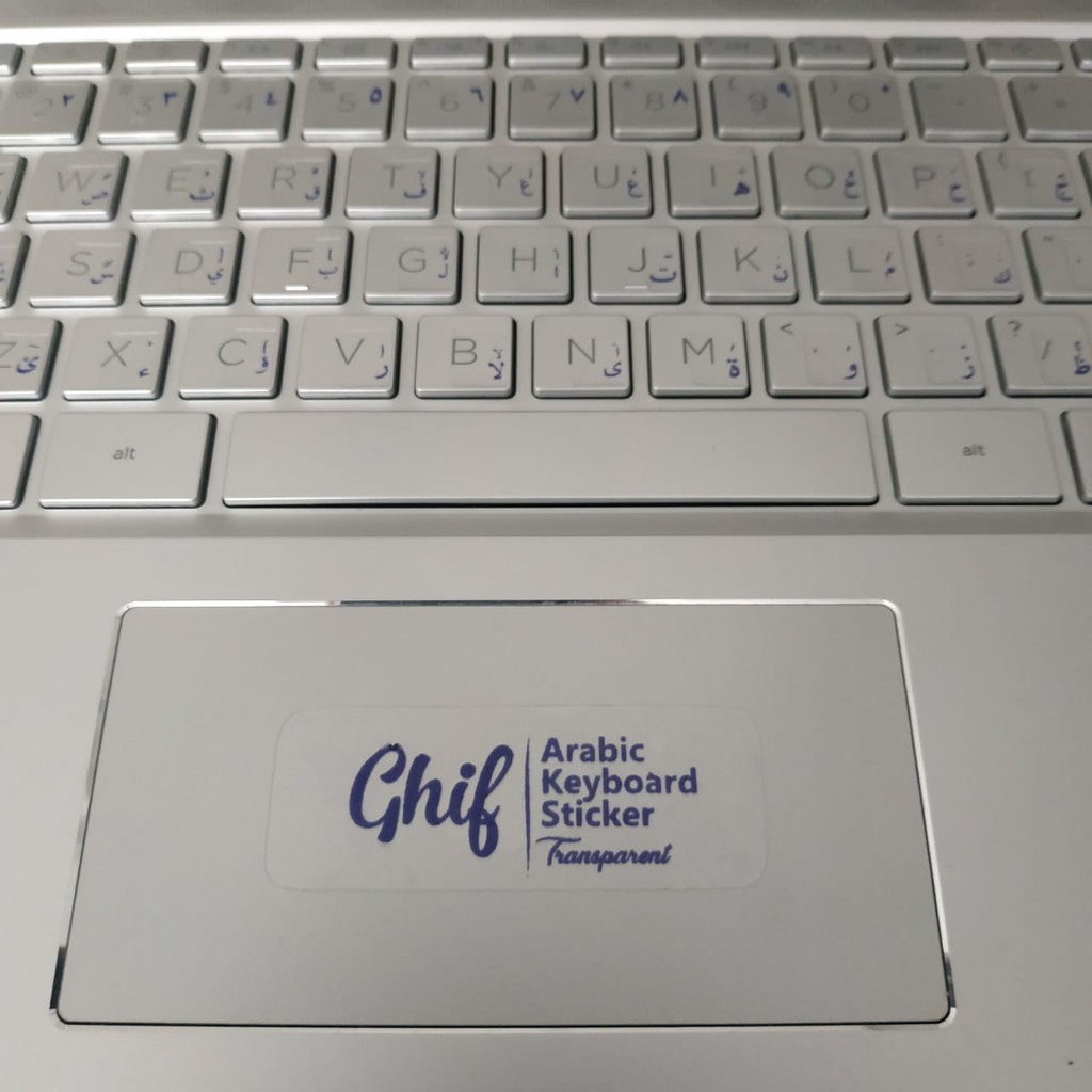 Ghif Stiker Sticker Keyboard Bahasa ARAB TRANSPARAN Arabic Transparent PC Komputer Laptop Notebook