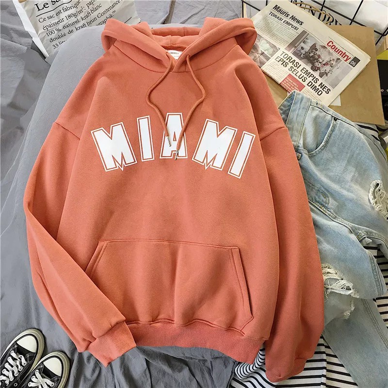 SWEATER HOODIE JEMPER MIAMI UNISEX matt COTTON fleece Premium