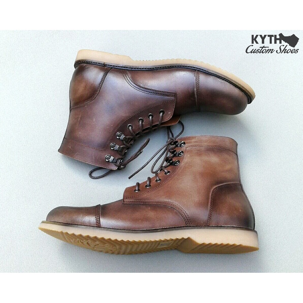 Captoe Boots GD BRWN RB | Sepatu Kulit Pria