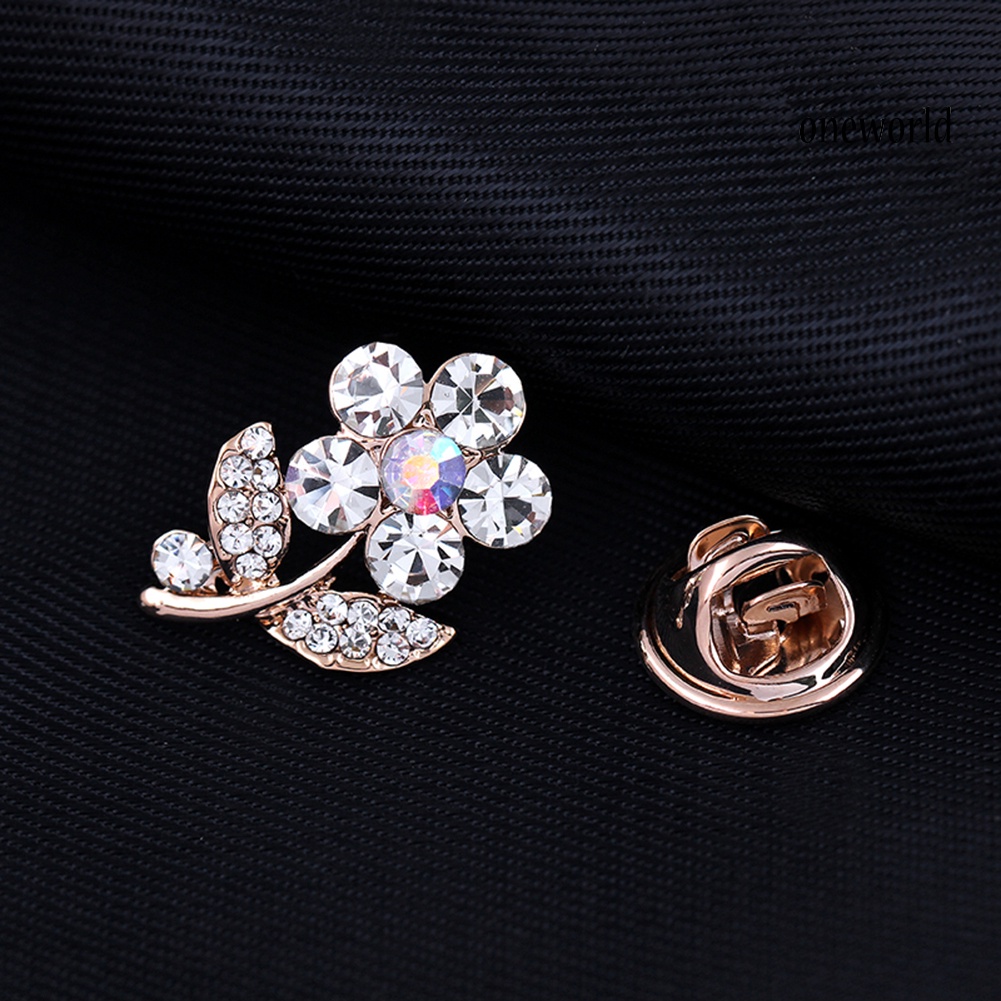 OW@ Women's Fashion Rhinestone Inlaid Cute Brooch Pin Jewelry Party Xmas Gift