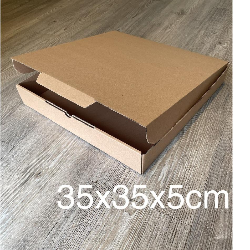 

(10pcs) Kardus Uk. 35x35x5 cm....Die Cut kotak Kue, snack -aksesoris-dll model box pizza