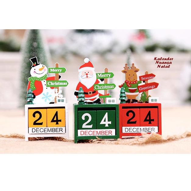 

MOTIF NATAL Kalender Unik bahan kayu tanpa batas kado hadiah christmas (KODE V0056)