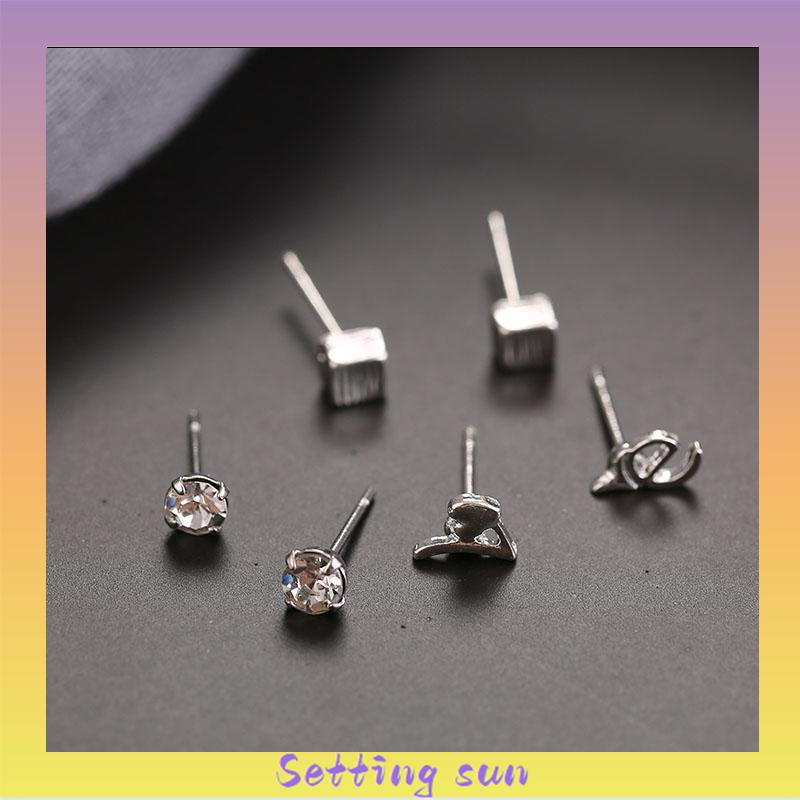 Set 7 Pasang Anting Kombinasi Model Sederhana TN