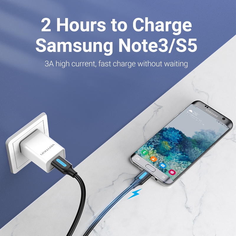 Vention Kabel Data / Charger Micro B Usb 3.0 Kecepatan Tinggi 5gbps Fast Charging 3a Untuk Hard Disk Eksternal