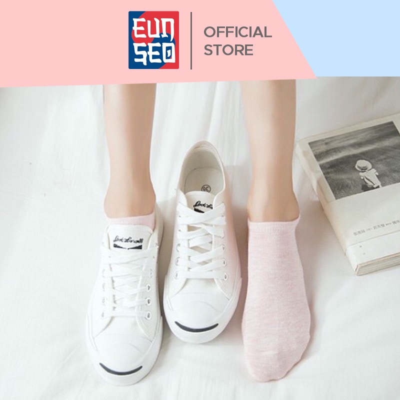 EUNSEO Kaos Kaki Wanita Polos Semata Kaki - Kaos Kaki Fashion Korea Kaos Kaki Ankle Cute Import Premium