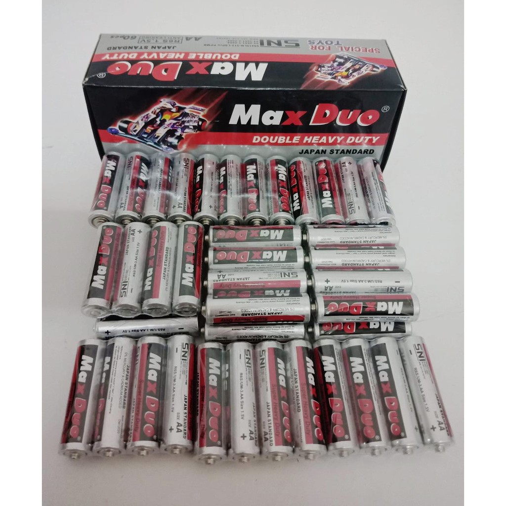 Baterai batere mainan remote Mr Watt MaxDuo ukuran AA A2 murah AAA A3 Makassar