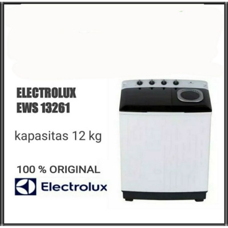 mesin cuci 12kg 2tabung type EWS13261 ELECTROLUX MESIN CUCI 2TABUNG KHUSUS CIREBON KOTA