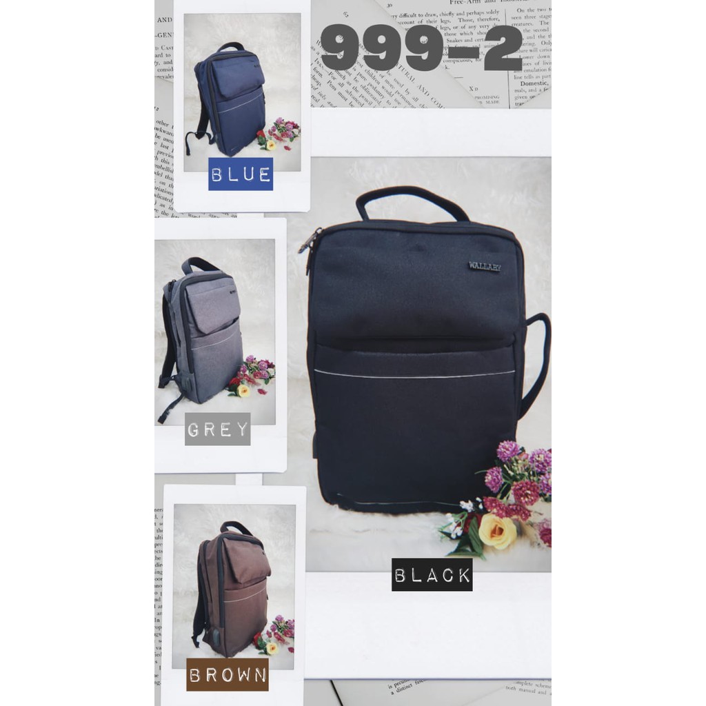 11.11  TERMURAH TAS RANSEL PRIA IMPORT / TAS LAPTOP WALLABY / MULTIFUNGSI (999-1 / 999-5 ) #Shopeehaul