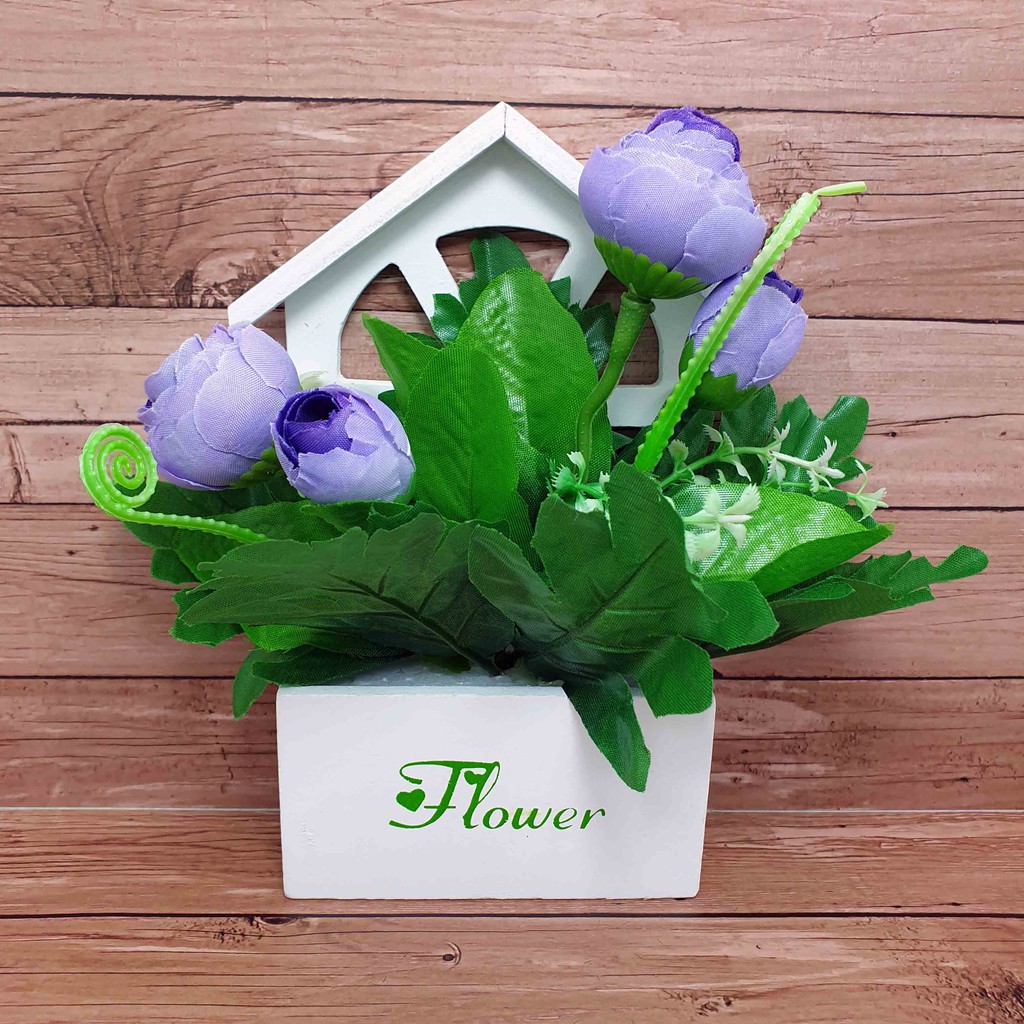 Hiasan Bunga Gantung Alternatif 1/  Bunga Dinding/ Bunga Plastik/  Bunga Artificial/ Bunga Palsu-Ungu