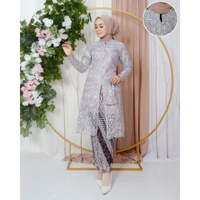 TUNIK PAYET ADEEVA // BAHAN TILLE BORDIR MUTIARA PLUS PAYET // By Novie Kebaya