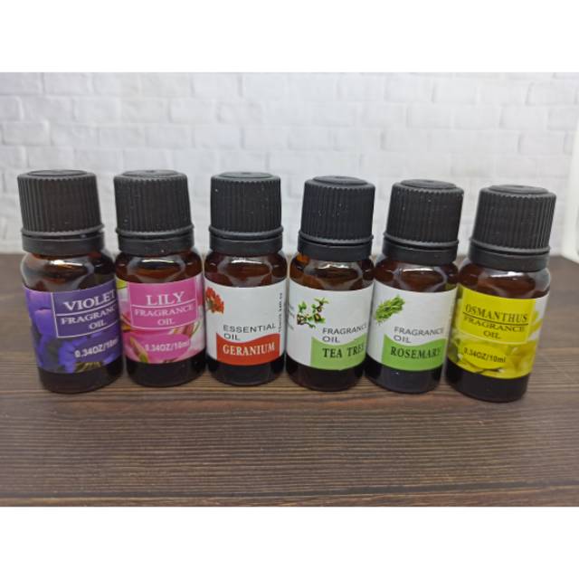 Oil Aromatherapi bunga tumbuhan rosemery  lily granium tea tree osmanthus violet oils aroma therapy