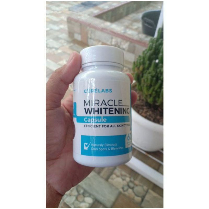 (TERBARU) Curelabs Miracle Whitening Capsule Kapsul Pemutih Badan Alami Isi 60 Kapsul Original BPOM