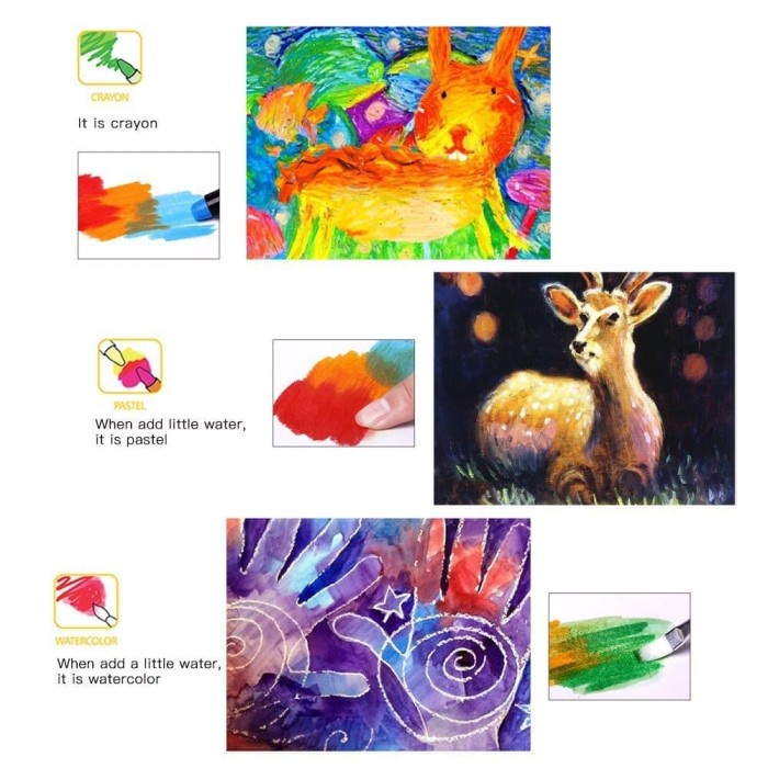 

PASTEL-DRY-OIL- JOAN MIRO BABYROO SILKY CRAYON 6 COLOR FACE PAINTING OIL PASTEL -OIL-DRY-PASTEL.