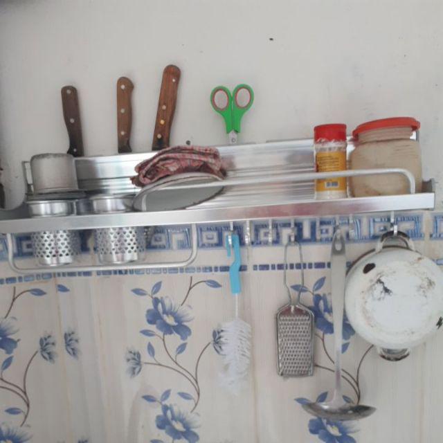 Rak Dinding 60cm Dapur Aluminium/ Tempat Bumbu Pisau Dan Alat Dapur