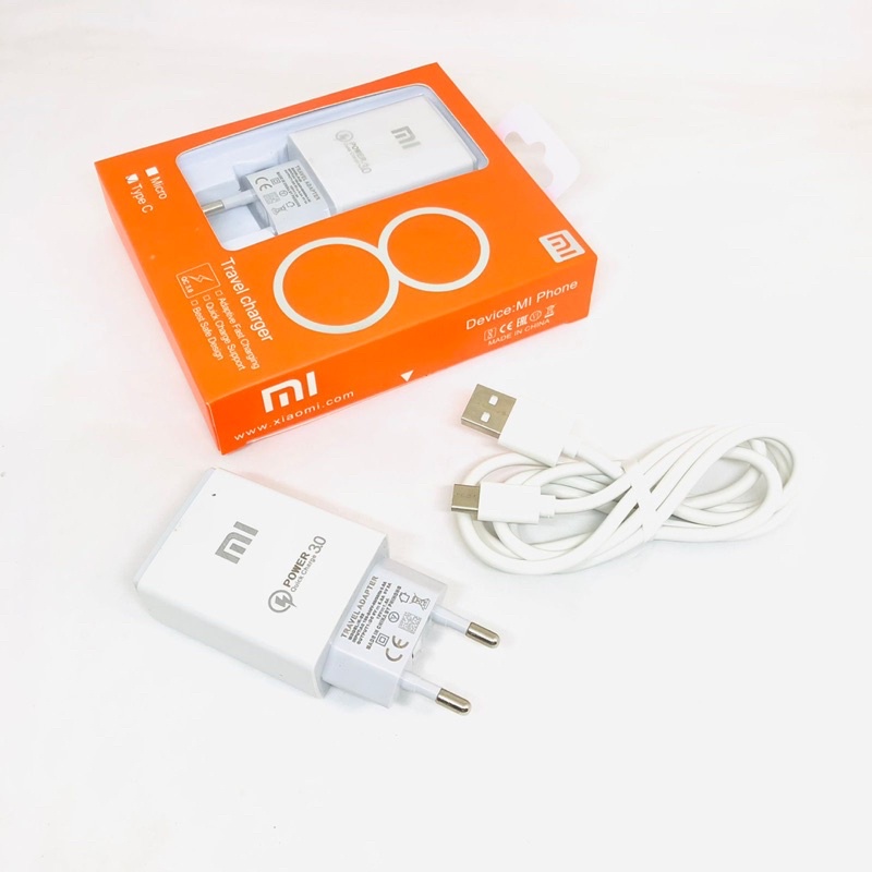 GROSIR CHARGER XIAOMI POWER3.0 ORIGINAL MICRO &amp; TYPE C MI 5 6 7 8 9 10 11