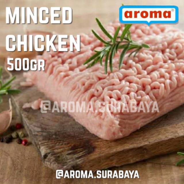 

AROMA Minced Chicken 500gr 1/2kg Daging Ayam Cincang Giling HALAL Frozen Food