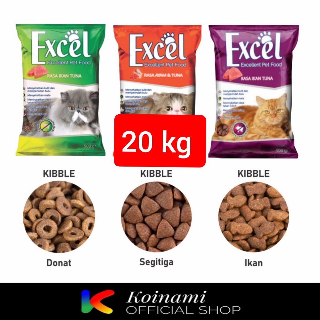 Excel Makanan Kucing Freshpack 20kg / Excel Tuna / Excel Ayam Tuna / Excel Cat Food / GOSEND