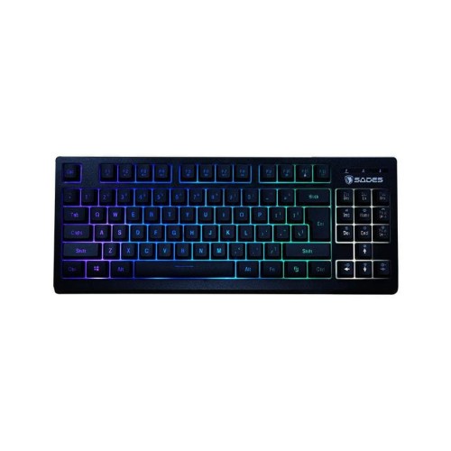 Keyboard Gaming SADES Membrane TKL Sabre RGB