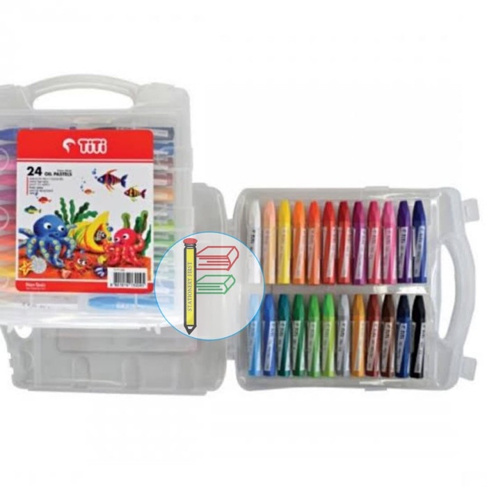 

PASTEL-DRY-OIL- CRAYON TITI 24 WARNA OIL PASTELS KRAYON PER SET -OIL-DRY-PASTEL.