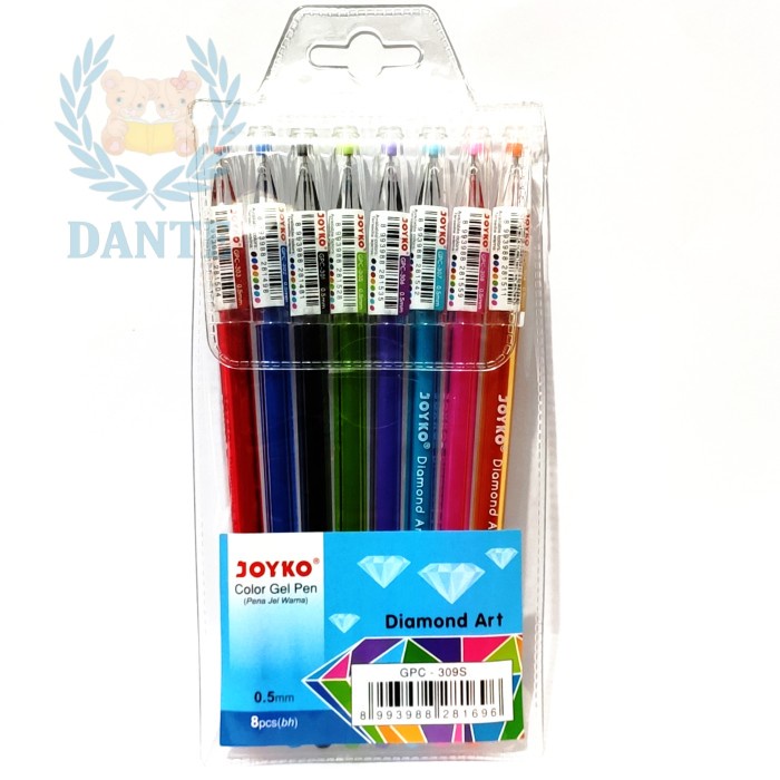

Produk Unggulan Pulpen Gel Joyko Diamond Art Gpc-309S 8 Warna Bergaransi
