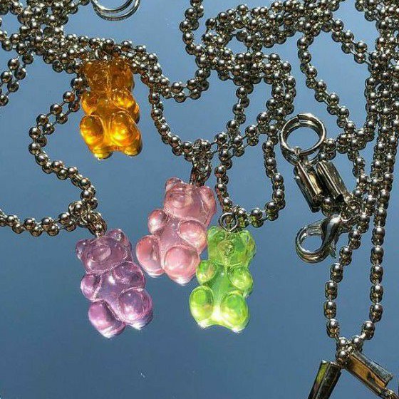 Single Bear Necklace Amorva Gummy Bear Necklace Teddy Bear Necklace Y...